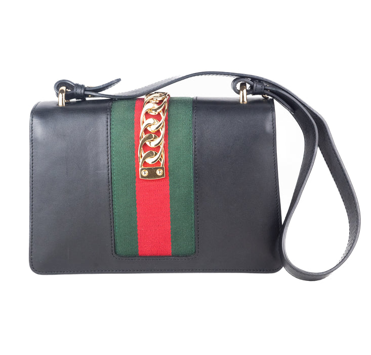 Gucci Small Sylvie Bag in Black