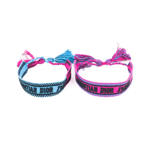 Dior J'Adior Bracelet Set in Bright Pink and Fluorescent Blue