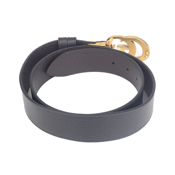 Gucci Marmont Reversible Leather Belt in Black/brown