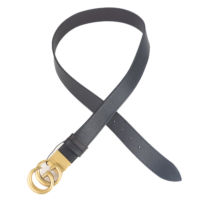 Gucci Marmont Reversible Leather Belt in Black/brown