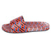 Versace Greca Print Pool Slides in Orange