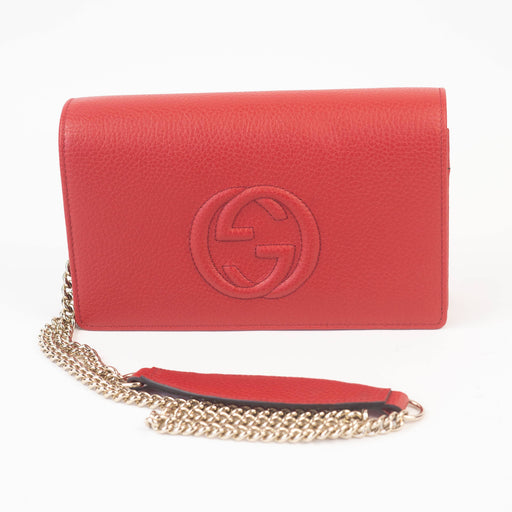 Gucci Soho Wallet On Chain in red