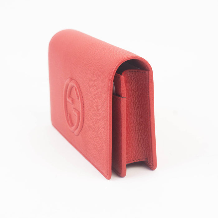 Gucci Soho Wallet On Chain in red