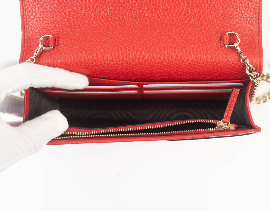 Gucci Soho Wallet On Chain in red