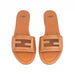 Fendi Signature Brown Leather Slides