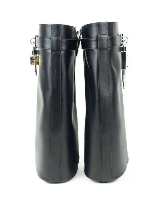 Givenchy Shark Lock Ankle Boots in Black Leather