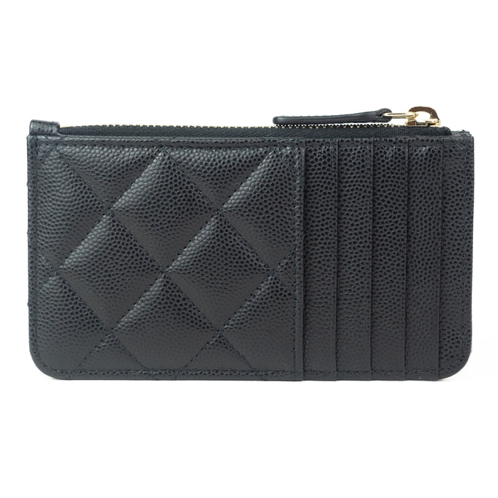 Chanel Classic Zipped Card Holder in Black