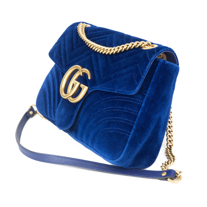 Gucci Medium GG Marmont Velvet Shoulder Bag