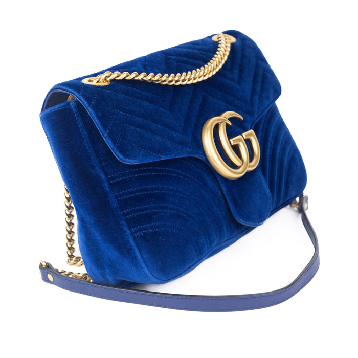 Gucci Medium GG Marmont Velvet Shoulder Bag