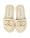 Chanel Cord Mules in Light Beige