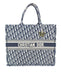 Dior Book Tote in Blue Dior Oblique Embroider