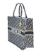 Dior Book Tote in Blue Dior Oblique Embroider