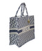 Dior Book Tote in Blue Dior Oblique Embroider