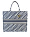 Dior Book Tote in Blue Dior Oblique Embroider