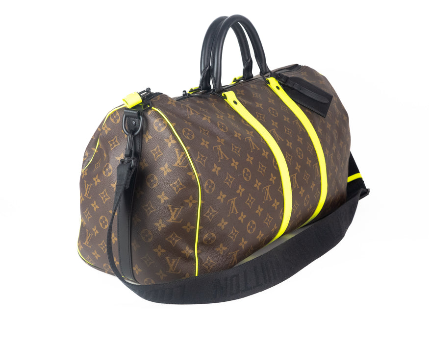 Louis Vuitton Keepall Bandoulière 50 in Monogram Macassar Canvas