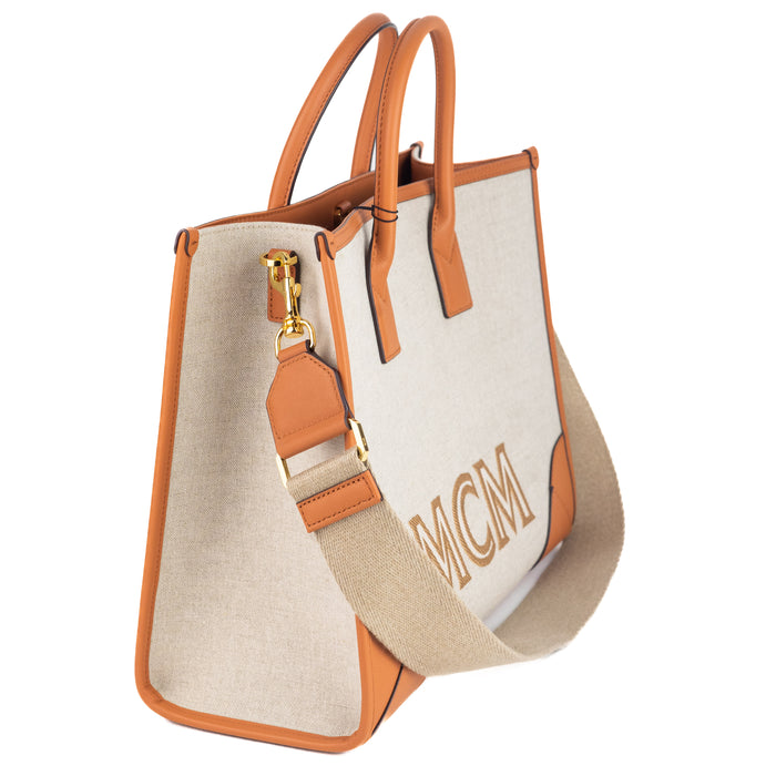 MCM Munchen Linen Tote Bag