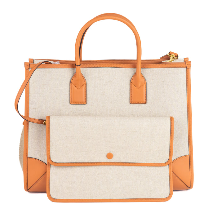 MCM Munchen Linen Tote Bag