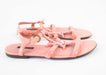 Louis Vuitton Pink Patent Leather Logo Detail Flat Sandals