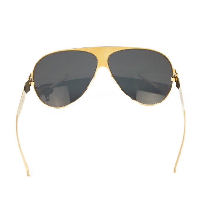 Miu Miu Gold and White Sunglasses