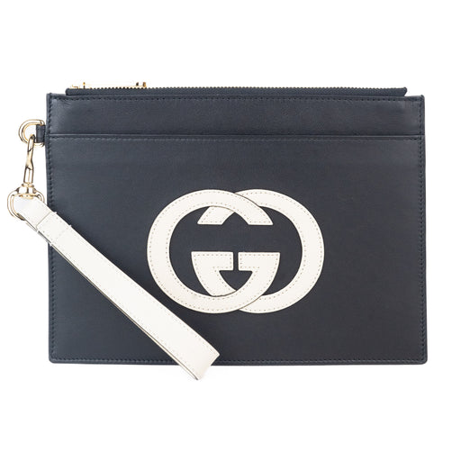 Gucci Interlocking GG Pouch in Black and White