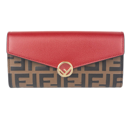 Fendi Continental Red Leather Wallet