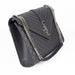 Saint Laurent Large Tri Quilt Leather Envelope Bag in Grey