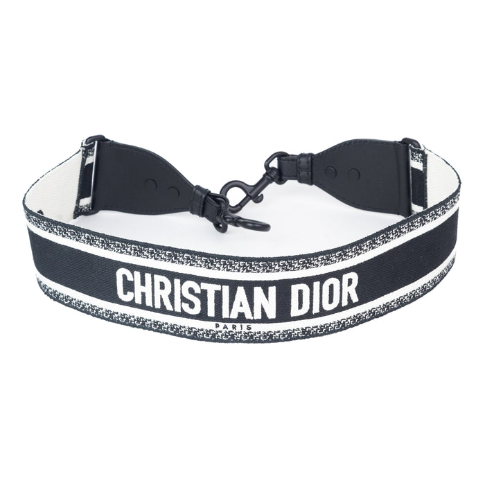 Dior Shoulder Strap with Ring In Black
