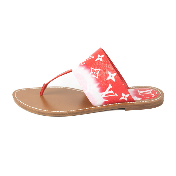 Louis Vuitton Monogram Escale Palma Sandals in Rouge