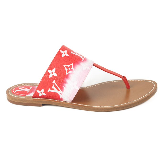 Louis Vuitton Monogram Escale Palma Sandals in Rouge