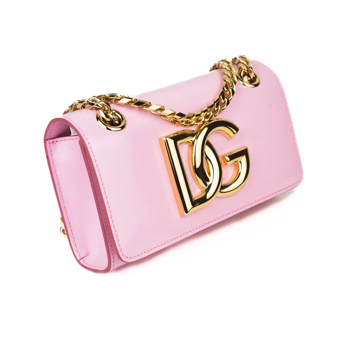 Dolce & Gabbana Polished Calfskin 3.5 Phone Bag in Pink