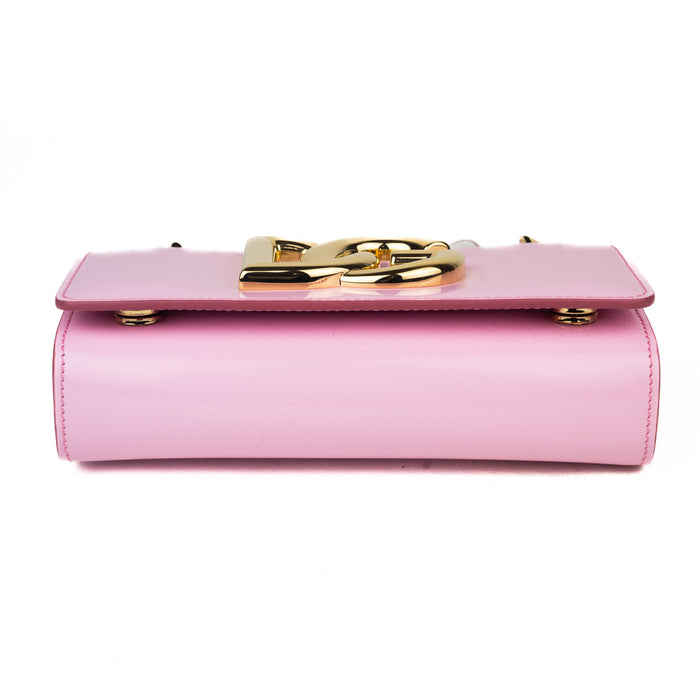 Dolce & Gabbana Polished Calfskin 3.5 Phone Bag in Pink