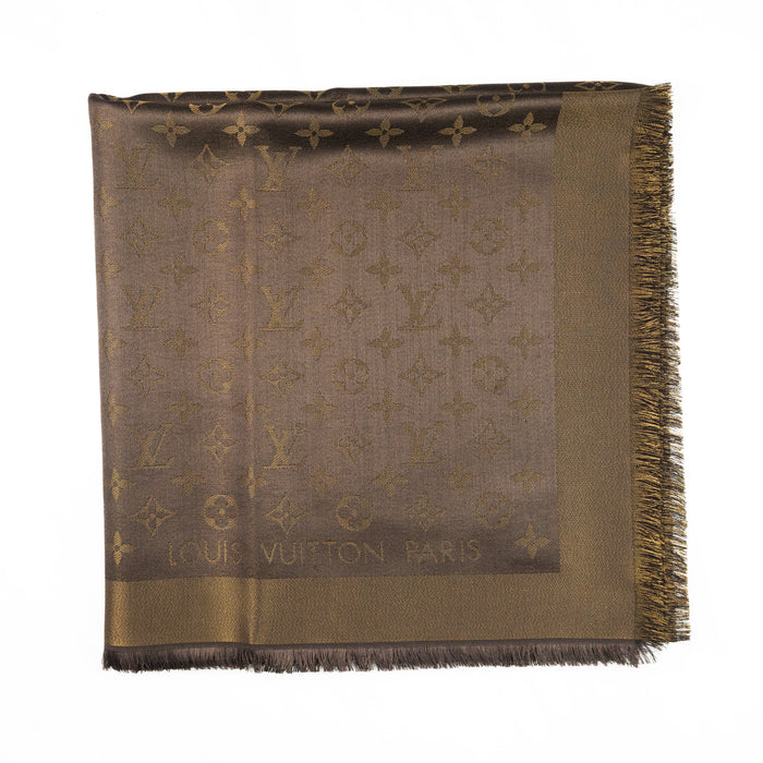 Louis Vuitton Monogram Shine Shawl Brown