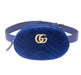 Gucci Marmont Small Velvet Belt Bag in Blue