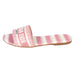 Christian Dior D-way Embroidered Cotton Slides in Dark Nude Stripes