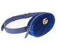 Gucci Marmont Small Velvet Belt Bag in Blue