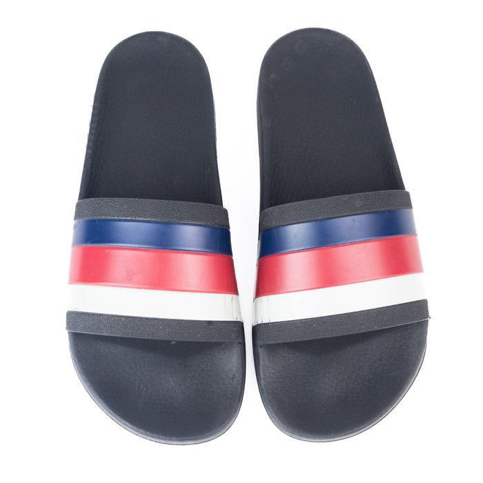 Gucci Rubber Slide Sandals in Red Blue and White