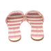 Christian Dior D-way Embroidered Cotton Slides in Dark Nude Stripes