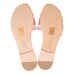 Christian Dior D-way Embroidered Cotton Slides in Dark Nude Stripes