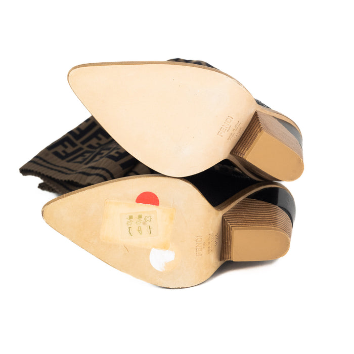 Fendi FF Cowboy Over the Knee Sock Boots — LSC INC