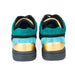 Chanel Turquoise Gold and Black Calfskin Cross Trainers