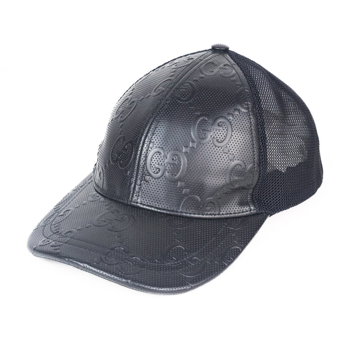 Gucci GG Embossed Baseball Hat in Black