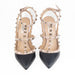 Valentino Patent Rockstud Caged Pump in Black/Poudre