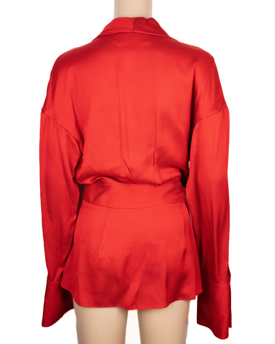 Hellessy Red Tie Top