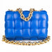 Bottega Veneta Chain Cassette Padded Leather Shoulder Bag in Cobalt blue