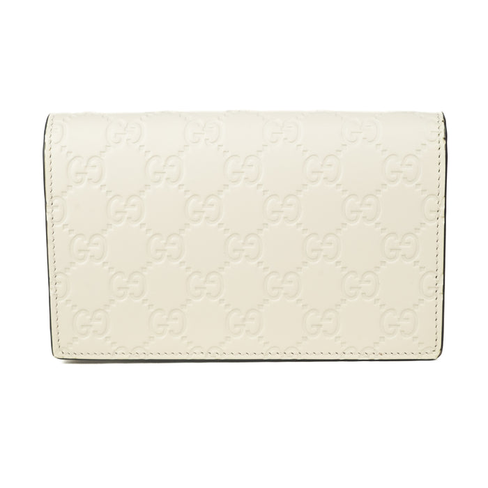 Gucci Guccissima Mini Cherry Chain Bag in White
