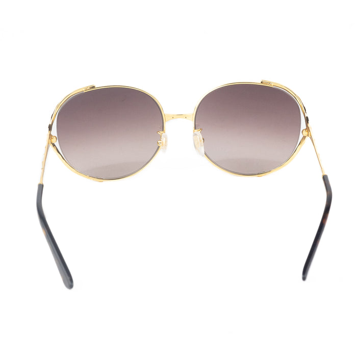 Gucci Gold Oval Sunglasses