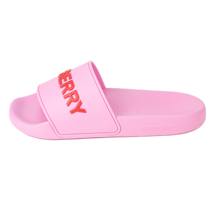 Burberry Logo Detail Pink Slides