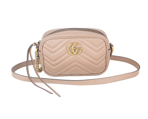 Gucci GG Marmont Matelasse Mini Bag in Dusty Pink