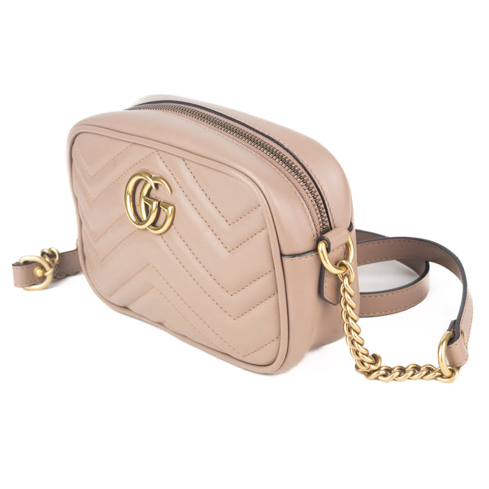 Gucci GG Marmont Matelasse Mini Bag in Dusty Pink