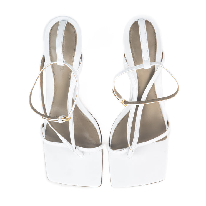 Bottega Veneta Stretch Sandals in Optic White